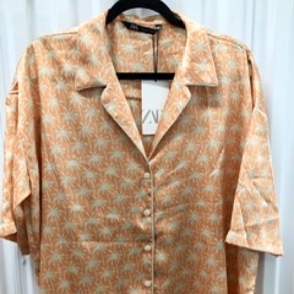 ZARA Floral Straight Pants, M, NWT - Picture 7 of 7